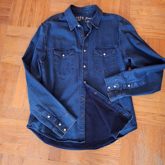 3 Gap 1969 denim jeans  shirt Snap button down - Picture 4 of 4